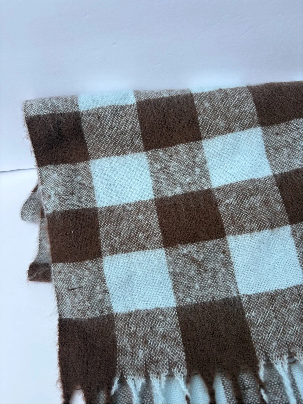 NWOT Anthropologie Maeve Brushed Gingham Scarf
